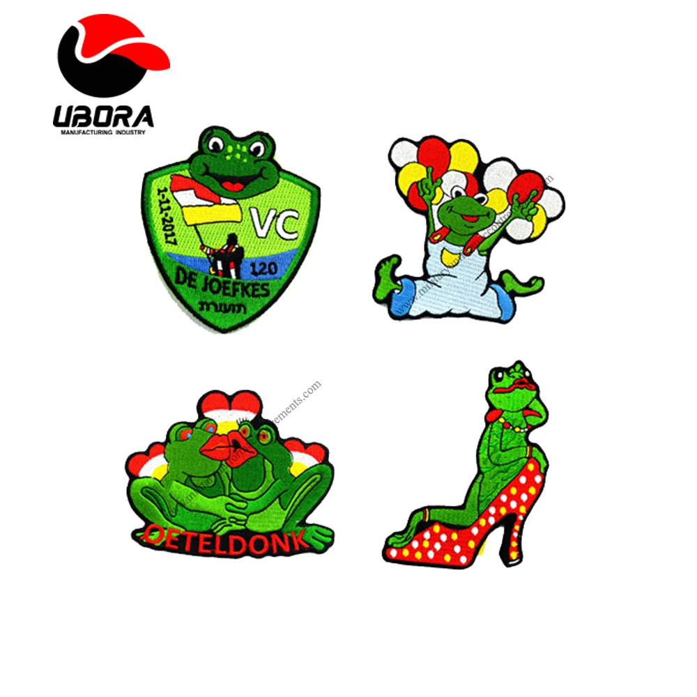 Custom embroidery badge making by machine embroidery patch nice shape